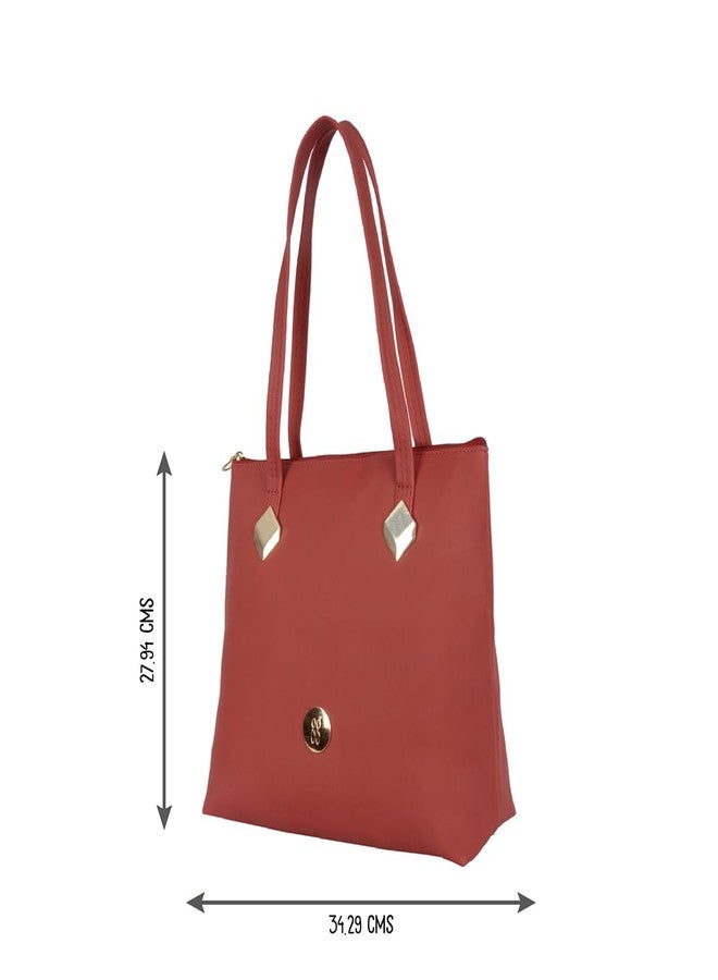 Baggit Women Red Tote Handbag Medium Size | Ladies Stylish Casual Purse Bag - Image 3
